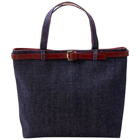 burberry denim tote